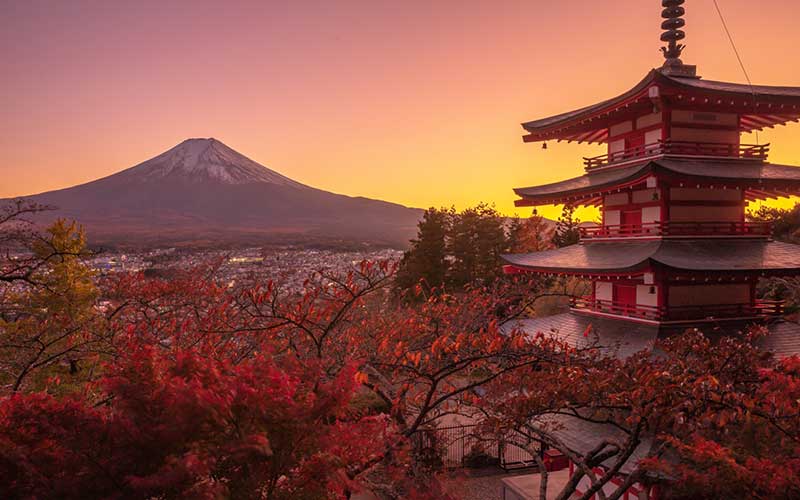 Chureito Pagoda & Mt. Fuji(Autumn)